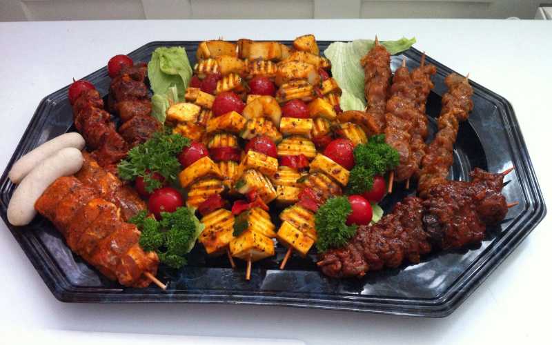 Grillplatte, Grillfleisch